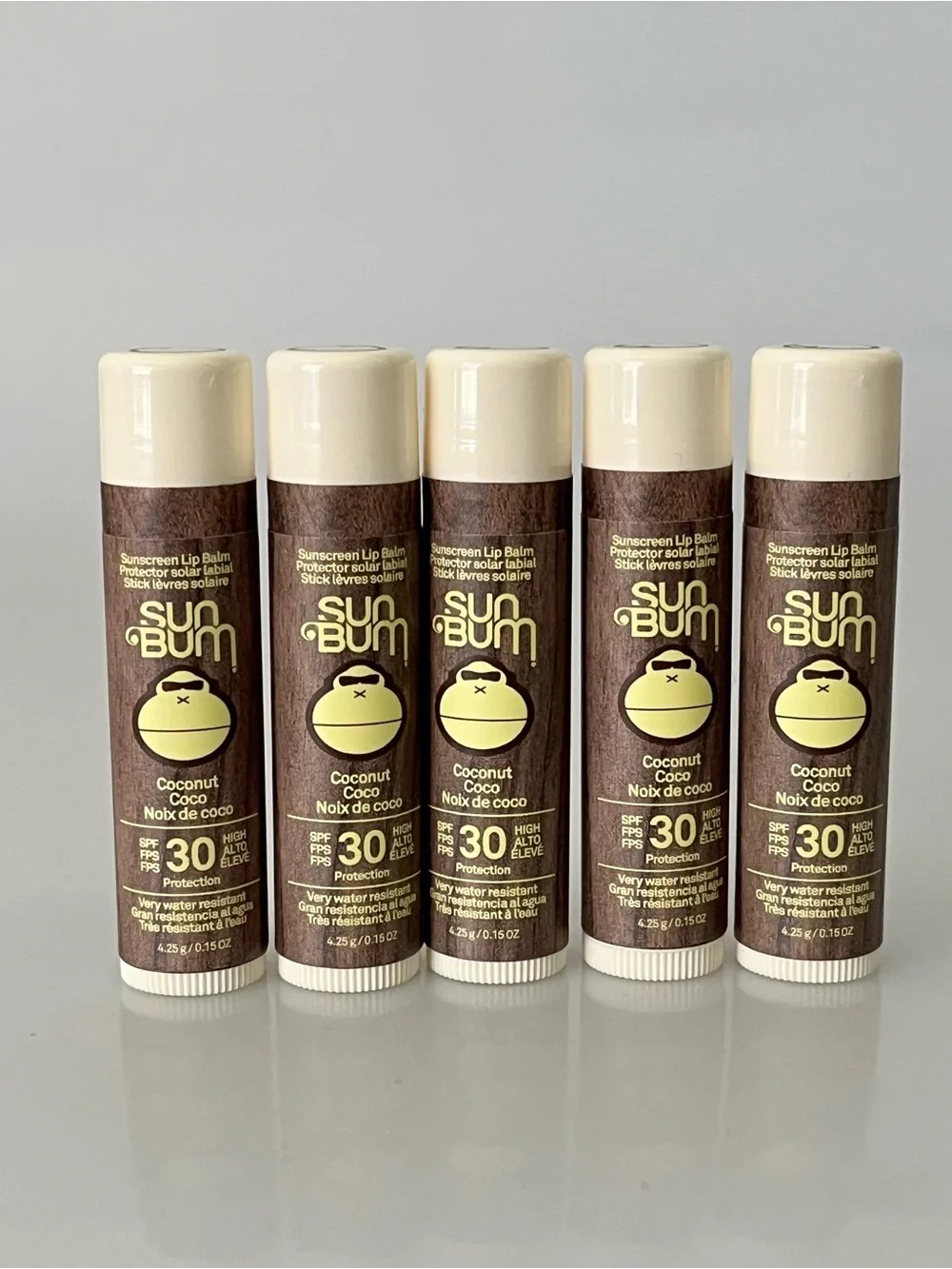 Sun Bum SPF 30 Sunscreen Lip Balm Coconut Lot Of 5